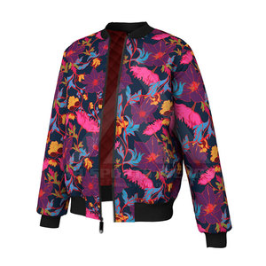 แจ็กเก็ตบอมเบอร์ผ้าซาตินพิมพ์ซับลิเมชันสำหรับงาน OEM - Product Image 2