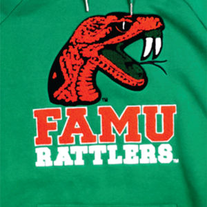 Logotipo personalizado 60% algodón 40% poliéster 350 GSM polar Chenille bordado verde Floroda A & M Sudadera con capucha - Product Image 6