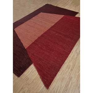 พรมลายเรียบแบบนามธรรม ทำจากปอกระเจาและป่าน สีแดงและสีส้ม สำหรับตกแต่งบ้าน รุ่น Pdjt-385 - Product Image 2