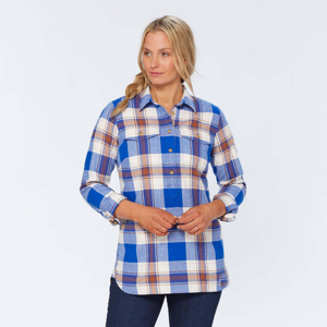 Jersey de franela sólido clásico para mujer, camisa suave y cómoda con botones en la parte delantera, ropa informal, otoño 100% de algodón - Product Image 1