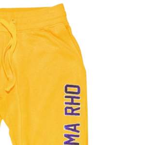 Sigma Gamma Rho SGRho <b>Sequin</b> <b>Jogger</b> Pant Gold 100 Cotton Embroidered Crest <b>Sequin</b> Greek Letters Sorority Greek Life - Product Image 2
