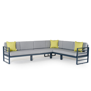 Élégance extérieure élégante: ensemble de canapé d'angle de jardin de luxe, confort moderne, design polyvalent et opulence Alfresco pour votre oasis - Product Image 1