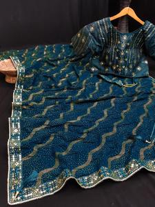 Nouvelle tenue de séquence de saree indien tendance avec chemisier mono lourd idéal pour les adultes femmes prix en vrac disponible fournisseur de confiance - Product Image 5