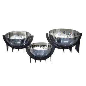 Bol à chocolat en acier inoxydable écologique fait à la main en métal décoratif fantaisie de forme ronde polie miroir pour servir des friandises sucrées - Product Image 6