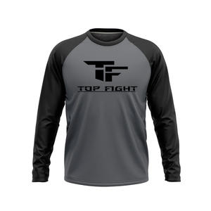 Vente en gros T-shirt unisexe pas cher à séchage rapide 100% polyester col rond à manches longues chemises vierges col rond pour hommes - Product Image 4