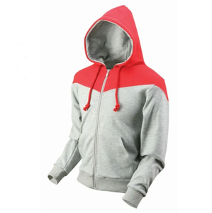 Sudadera con capucha de algodón 100% French Terry con cremallera bidireccional, lavado efecto desgastado, peso pesado, doble cremallera, diseño streetwear para hombre. - Product Image 4