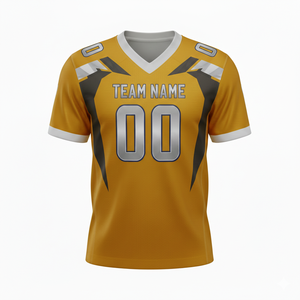 เสื้อฟุตบอลอเมริกันแบบสั้นแขน ป้องกันแบคทีเรีย แบบกำหนดเอง ไซส์ XL ขนาดใหญ่พิเศษ ลายพิมพ์แบบรีดร้อน - Product Image 2