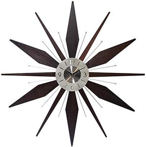 Horloge murale en fer, Art, hôtel, maison, bureau, chambre à coucher, fait à la main, Design Floral géométrique, mur en métal de luxe - Product Image 3