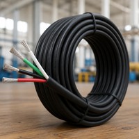 Cable Industrial Flexible Multifilar de Cobre Estañado de 24 AWG, 300V, Resistente al Calor, Retardante de Llama, con Aislamiento de PVC