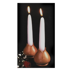 Bougeoir en bois en forme de rose de qualité supérieure, bougeoir décoratif au design élégant pour la maison à prix compétitif - Product Image 1
