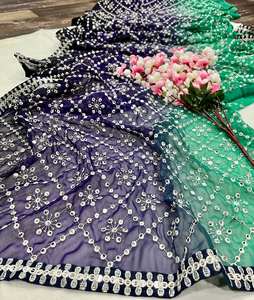 ชุดปาร์ตี้สำหรับผู้หญิงชุดส่าหรีแบบเต็มตัวปักเลื่อมหนักใหม่สำหรับฤดูหนาว - Product Image 6