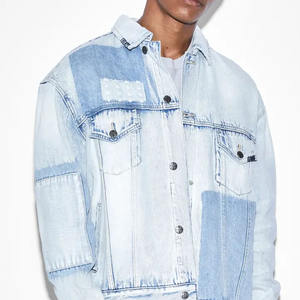 Vêtements d'extérieur décontractés Vestes en denim pour hommes Streetwear personnalisé OEM pour hommes Veste en jean vierge uni pour hommes - Product Image 4