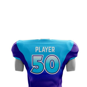 Uniforme de football américain personnalisable en grande taille, séchage rapide, respirant, 100% polyester, unisexe, manches courtes, col en V, logo personnalisé - Product Image 5