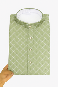 Conjunto de Kurta para hombre de diseñador festivo de boda tradicional indio étnico sin arrugas de algodón Vintage de la mejor calidad 2025 - Product Image 4