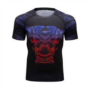 Mens T <b>Shirt</b> Compression <b>Shirt</b> Short Sleeve <b>Novelty</b> Print Boxing Running Daily Training Sportswear Unisex Fitness T-<b>shirts</b> Tops - Product Image 3