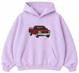 เสื้อฮู้ดดี้ผ้าฟลีซปักลายโลโก้ GMC สีแดงวินเทจ ขนาดใหญ่พิเศษ สำหรับทุกเพศทุกวัย ไซส์ XL - Product Image 3