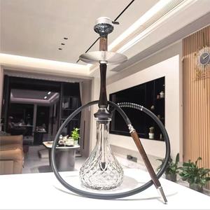 Shisha de Madera de Lujo en Oferta, con Base de Vidrio, Juego de Hookah Portátil de Viaje con Bolsa de Transporte para Uso en Bares y en Casa - Product Image 4