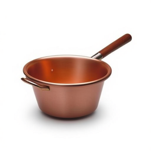Cocotte en fonte avec poignée en bois de cuivre 30 cm pour la cuisson et le camping, modèle 30 1035, diamètre 24 cm - Product Image 2