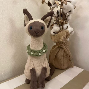 Egyptian Siamese <b>Cat</b> Kitten Plush Toy Super Soft PP Cotton Filled Fabric Doll Kids Comfort Gift for Cushion & <b>Sofa</b> - Product Image 3