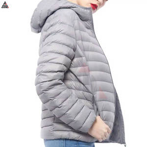 Haute qualité coton tissu fermeture éclair hiver femmes doudoune léger et respirant manches longues à capuche - Product Image 6