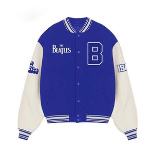 Veste universitaire en laine pour homme, logo personnalisé, broderie en chenille, collège, école, bomber, baseball, patch, lettre, cuir, mérinos - Product Image 3