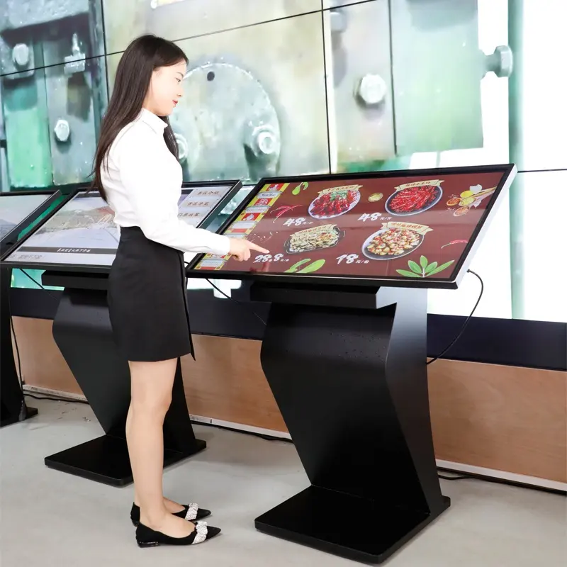 43" indoor desktop computer monitor HD 4k display digital signage and displays led advertising Interactive touch screen kiosk pc