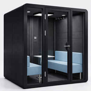 Cabine de travail en aluminium pour 6 personnes, espace de travail privé, cabine insonorisée, cabine de réunion, cabine téléphonique - Product Image 2