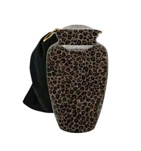 Urnes funéraires en aluminium métallique Art déco, artisanales, pour adultes, animaux de compagnie, cylindriques, capacité de 1 à 2 L, impression personnalisée - Product Image 1