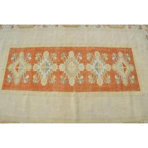 พรมขนาด 6.3x9.2 ฟุต, พรมวินเทจตุรกี, พรมขนสัตว์สไตล์โอเรียนทัลสีเบจ - Product Image 5