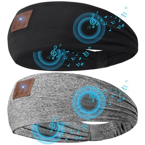 2-Pack for Wireless Sleeping Headphones Active Noise Cancellation (ANC) Ultra-Thin Design 13 Hours Battery Life for Side