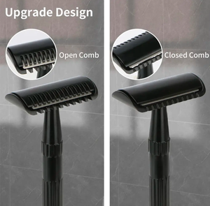 Venta caliente ANAAIF profesional plegable peluquería maquinilla de afeitar recta con mango de madera al por mayor acabado en polvo de seguridad - Product Image 4