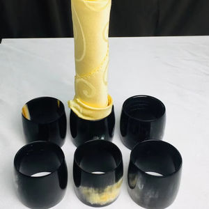 Rond de serviette en corne de boeuf le plus vendu en corne de boeuf et en agate porte-serviettes en corne de buffle pour décor de tables de mariage - Product Image 1