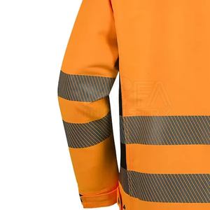 Chaqueta DE SEGURIDAD reflectante de alta visibilidad Ropa DE TRABAJO impermeable y resistente al viento para construcción, obras viales y uso en exteriores - Product Image 6