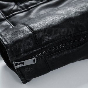Veste en cuir de haute qualité pour hommes avec logo personnalisé vêtements en toile à la mode pour l'hiver - Product Image 6