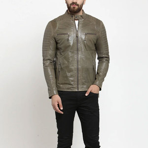 Chaqueta de Cuero Casual para Hombre de Alta Calidad para Invierno, Nueva Llegada, MOQ Bajo, Cierre de Cremallera, Servicio OEM, Resistente al Viento - Product Image 4