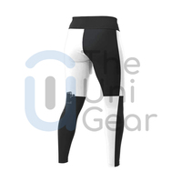 Leggings de Yoga Asimétricos con Bloques de Color, Cintura Alta, Largo hasta la Rodilla, Diseño de Ajedrez con Estampado por Sublimación, Pantalones Deportivos para Mujer