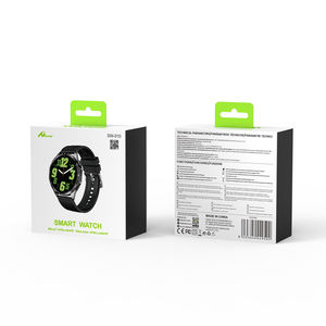 Reloj inteligente Pro Max negro con IA, asistente de voz, rastreador de actividad física, respuesta de oxígeno en sangre, llamada, IP68, pantalla táctil, compatibilidad con 5G, 2017 - Product Image 1