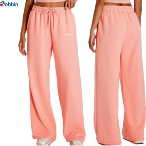 Ropa Deportiva para Mujer, Pantalones/Pantalones de Pierna Ancha con Cordón Delantero y Logotipo, Ligeros, Holgados, Transpirables, de Gran Tamaño - Product Image 6