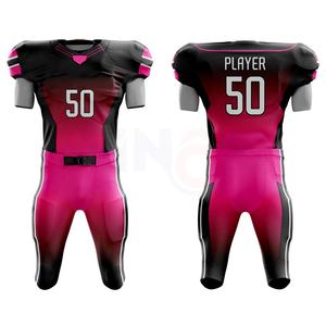 Camisetas de fútbol americano personalizadas de alta calidad transpirables sublimadas de manga corta jóvenes adultos servicio OEM estilos estampados en blanco - Product Image 1