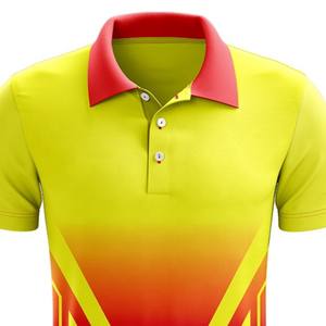 Conjunto de Polo y Pantalones Deportivos Sublimados Personalizados, Diseño Amarillo y Rojo, Transpirable, de Secado Rápido, Uniforme Deportivo para Equipos - Product Image 5
