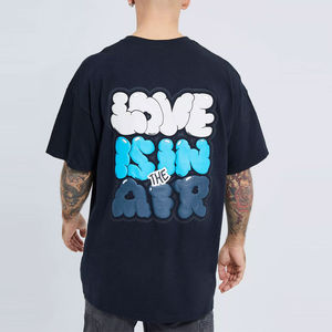 Camiseta de algodón 100% de alta calidad para hombre, transpirable de talla grande con estampado de nuevo diseño para abullonado, patrón sólido, cómoda y elegante - Product Image 2