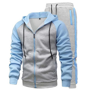 Conjunto Deportivo Personalizado Unisex de 2 Piezas, 100% Algodón, Ajustado, para Hombre, Ropa Deportiva, Trajes para Correr, Conjunto Deportivo Unisex sin Estampado - Product Image 1