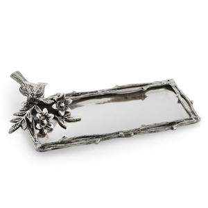 Bandeja de Servir Multifuncional de Metal Ovalada con Diseño Moderno y Elegante, Bañada en Níquel, con Patrón de Frutas, para Servir Bebidas y Decorar - Product Image 4