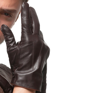 Gants de mode en cuir à impression personnalisée Produit respirant à coutures hautes Gants de mode en cuir ultra doux au toucher pour hommes - Product Image 6