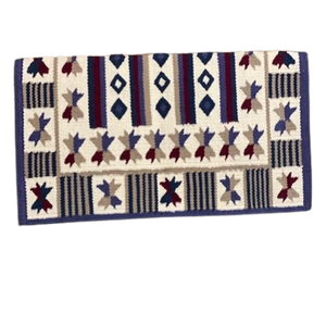 Cómoda manta de sillín de lana hecha a mano para caballos en estilo occidental diseñada para entrenamiento y espectáculos diarios - Product Image 1