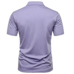 Chemises d'été en jersey tricoté uni pour hommes, mélange polyester/coton, manches courtes, séchage rapide, respirantes, options grandes tailles 2026 - Product Image 3