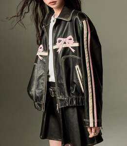 Women's Genuine <b>Sheepskin</b> Fur Leather Winter <b>Jackets</b> | Bulk Quantity Available Custom Women Latest Design Leather <b>Jacket</b> - Product Image 3