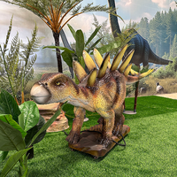 Modèle de dinosaure mécanique animatronique électrique intérieur en métal Dino Park pour les aéroports de parcs d'aventure de centres commerciaux
