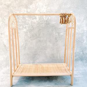 Kids Room <b>Wardrobe</b> Decor Rattan Clothing Rack <b>Small</b> Racks for Hanging Children Baby Cloth Garments - Product Image 4