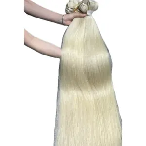 New Selling blonde weft hair, 100% Raw Vietnam, natural straight styles Buy Now To Get Discount